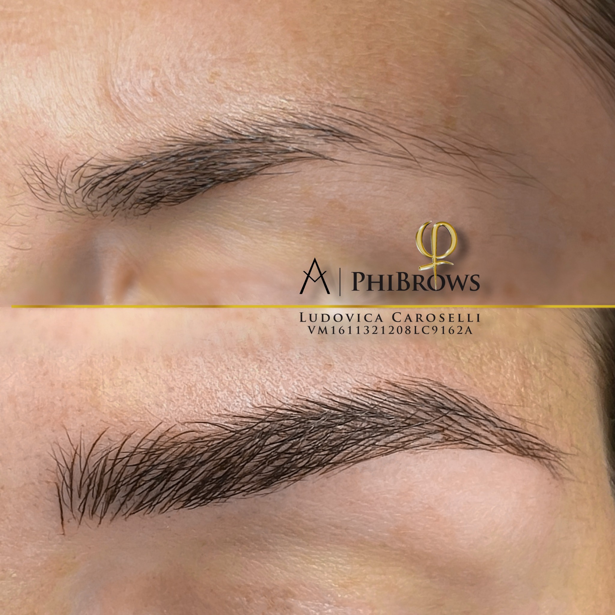 Risultato di microblading naturale sulle sopracciglia